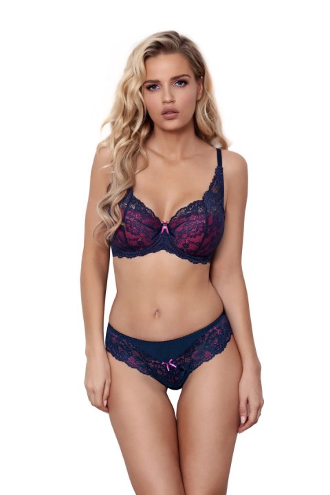 Biustonosz push up Biustonosz Push-up Model V-9411 Blue Lagoon Navy/Pink - Axami Axami Biustonosz push up Biustonosz Push-up Model V-9411 Blue Lagoon Navy/Pink - Axami Axami