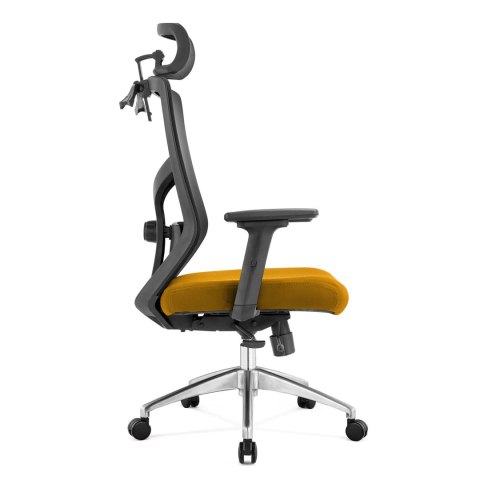 Fotel biurowy ergonomiczny Rosa musztardowy ANGEL ANGEL Fotel biurowy ergonomiczny Rosa musztardowy ANGEL ANGEL