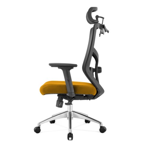 Fotel biurowy ergonomiczny Rosa musztardowy ANGEL ANGEL Fotel biurowy ergonomiczny Rosa musztardowy ANGEL ANGEL