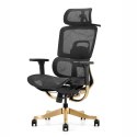 Fotel ergonomiczny ANGEL biurowy obrotowy Glamour Gold ANGEL