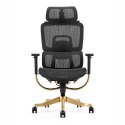 Fotel ergonomiczny ANGEL biurowy obrotowy Glamour Gold ANGEL