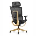 Fotel ergonomiczny ANGEL biurowy obrotowy Glamour Gold ANGEL