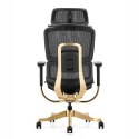 Fotel ergonomiczny ANGEL biurowy obrotowy Glamour Gold ANGEL