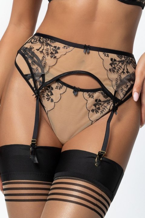 Gorsety, body, pasy Pas do pończoch Model V-10802 Beige/Black - Axami Axami