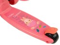 Hulajnoga Trójkołowa Balansowa Siodełko Różowa Muzyka Diody Królik LEAN Toys
