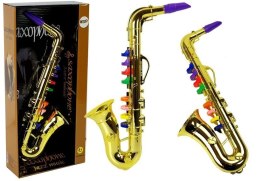 Zabawkowy Saksofon instrument w kolorze złotym LEAN Toys