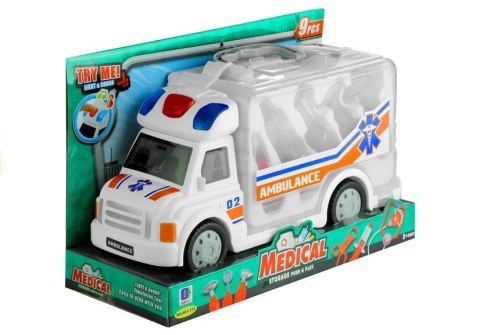 Zestaw Lekarski w Ambulansie Walizka 9 Elementów LEAN Toys Zestaw Lekarski w Ambulansie Walizka 9 Elementów LEAN Toys