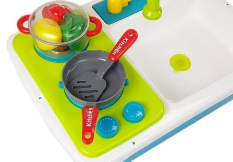 Zlewozmywak z kuchenką do Zabawy w Kuchnię z Wodą LEAN Toys Zlewozmywak z kuchenką do Zabawy w Kuchnię z Wodą LEAN Toys
