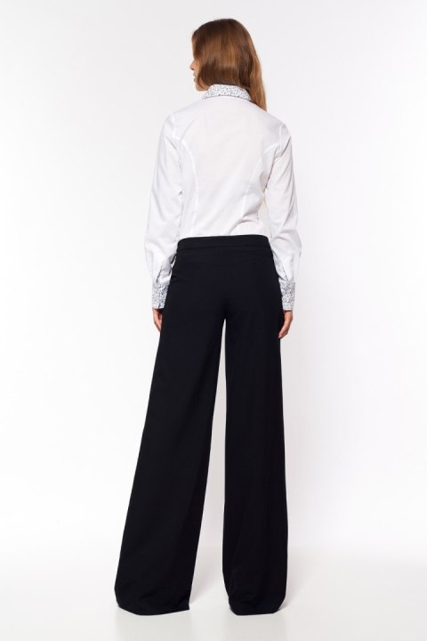 Czarne spodnie palazzo SD65 Black - Nife Nife Czarne spodnie palazzo SD65 Black - Nife Nife