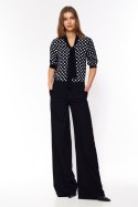 Czarne spodnie palazzo SD65 Black - Nife Nife