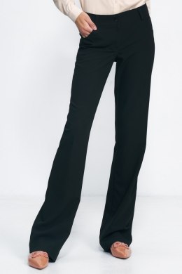 Czarne spodnie typu bootcut SD80 Black - Nife Nife