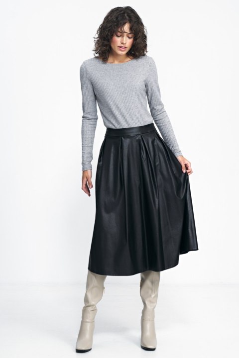 Szara bluzka z długim rękawem B157 Grey - Nife Nife Szara bluzka z długim rękawem B157 Grey - Nife Nife