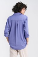 Wiskozowa koszula oversize K75 Violet - Nife Nife