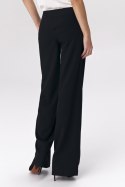 Czarne spodnie palazzo SD38 Black - Nife Nife