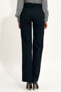 Czarne spodnie typu wide leg SD68 Black - Nife Nife