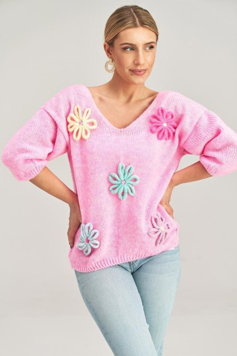 Sweter Damski Model M994 Pink - Figl Figl Sweter Damski Model M994 Pink - Figl Figl