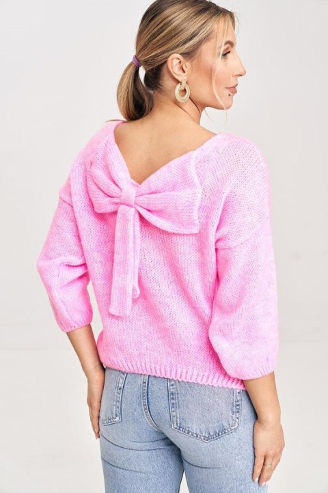 Sweter Damski Model M993 Light Pink - Figl Figl Sweter Damski Model M993 Light Pink - Figl Figl