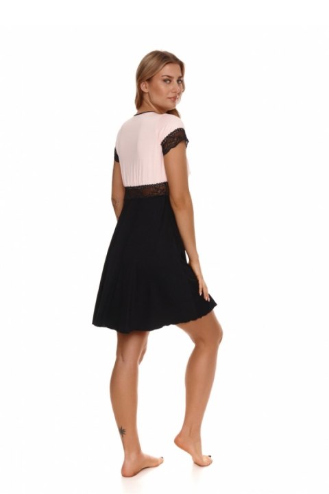 Koszulka nocna Koszula Nocna Model Model 342 Pink/Black - Lupo Line Lupo Line Koszulka nocna Koszula Nocna Model Model 342 Pink/Black - Lupo Line Lupo Line