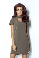 Sukienka Model Elena 204 Khaki - IVON IVON Sukienka Model Elena 204 Khaki - IVON IVON