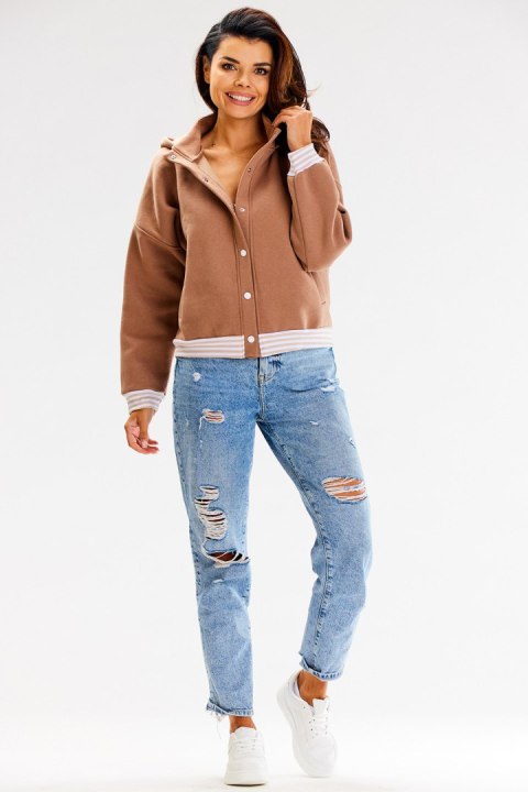Bluza Damska Model A611 Beige - awama Awama Bluza Damska Model A611 Beige - awama Awama