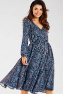 Sukienka Model A466 Navy Pattern - awama Awama
