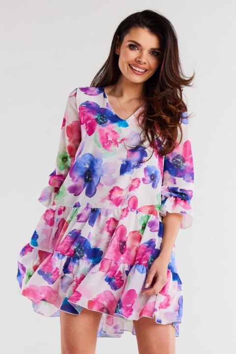 Sukienka Model A507 Water Colors - awama Awama Sukienka Model A507 Water Colors - awama Awama