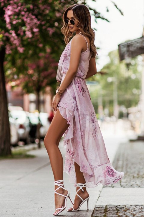 Sukienka Model Amis 307 Flowers Pink - IVON IVON Sukienka Model Amis 307 Flowers Pink - IVON IVON