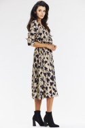 Sukienka Model A666 Beige/Black Hearts - awama Awama