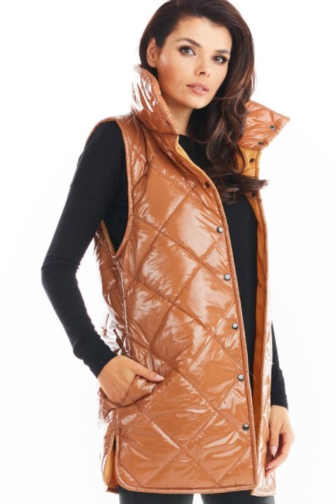 Kamizelka Damska Model A383 Beige Pikówka - awama Awama