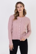 Sweter Damski Model SWE317 Powder Pink - MKM MKM Sweter Damski Model SWE317 Powder Pink - MKM MKM