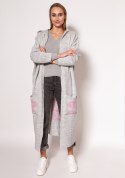 Sweter Kardigan Model PA020 Light Grey - MKM MKM