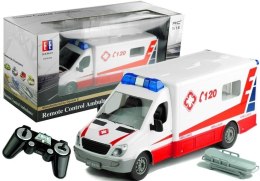 Ambulans Karetka Pogotowia Sterowana na Pilot 1:18 Double E