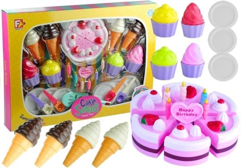 Duży Zestaw Serwis Urodzinowy Tort 32 Elementy LEAN Toys Duży Zestaw Serwis Urodzinowy Tort 32 Elementy LEAN Toys