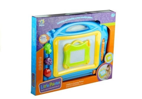 Duży Znikopis Tablica Magnetyczna Stempelki 2w1 LEAN Toys Duży Znikopis Tablica Magnetyczna Stempelki 2w1 LEAN Toys