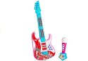 Gitara Elektryczna Mikrofon Struny Zabawka Róż LEAN Toys