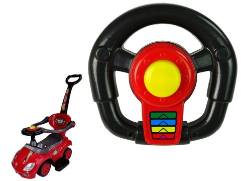 Kierownica z klaksonem do jeździka Mega Car Coupe czerwona LEAN CARS