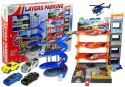 Parking Poziomowy Tor Winda 4 Autka Helikopter LEAN Toys Parking Poziomowy Tor Winda 4 Autka Helikopter LEAN Toys
