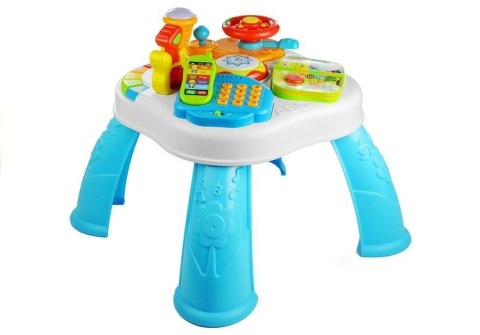 Stolik Edukacyjny Pianinko Telefon Gra Świeci 5w1 LEAN Toys