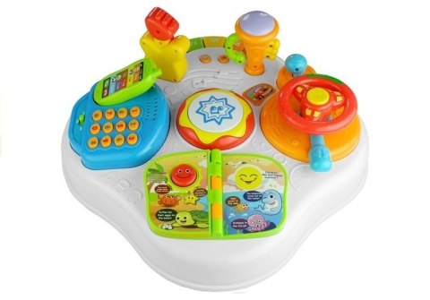 Stolik Edukacyjny Pianinko Telefon Gra Świeci 5w1 LEAN Toys