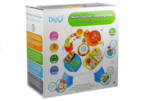 Stolik Edukacyjny Pianinko Telefon Gra Świeci 5w1 LEAN Toys