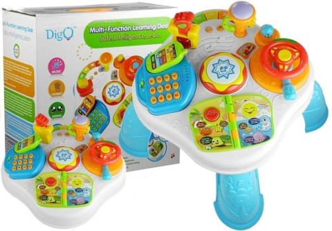 Stolik Edukacyjny Pianinko Telefon Gra Świeci 5w1 LEAN Toys