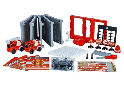 Straż Pożarna do Złożenia Autka 59 Elementów LEAN Toys