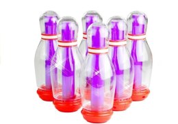 Świecący Zestaw Do Gry w Kręgle 6 Kręgli Dysk 7 El. LEAN Toys