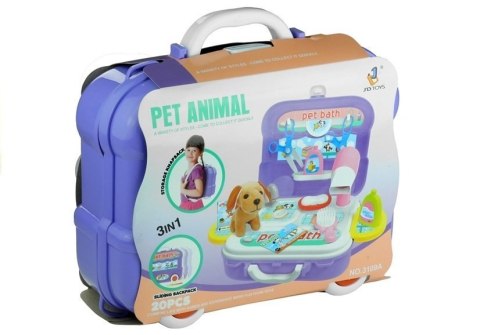 Walizka Plecak Psi Salon Piękności Akcesoria 20 Elementów LEAN Toys Walizka Plecak Psi Salon Piękności Akcesoria 20 Elementów LEAN Toys