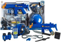 Zabawkowy Zestaw Policjanta Stróż Prawa Akcesoria Pistolet Kajdanki 10 El. LEAN Toys