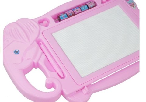 Znikopis Słoń Tablica Magnetyczna Pieczątki Różowy LEAN Toys Znikopis Słoń Tablica Magnetyczna Pieczątki Różowy LEAN Toys