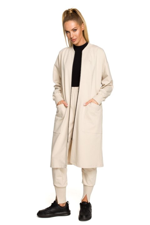 Bluza Damska Model MOE694 Piasek - Moe Moe Bluza Damska Model MOE694 Piasek - Moe Moe