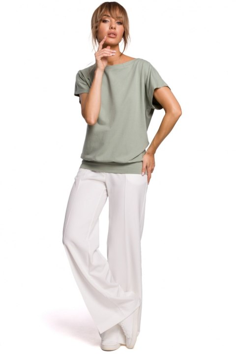 Bluzka Model MOE498 Pistacja - Moe Moe Bluzka Model MOE498 Pistacja - Moe Moe