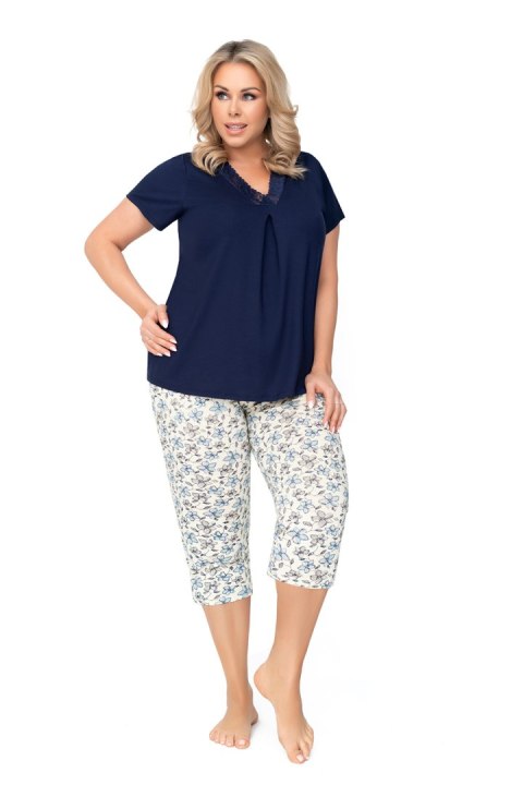 Piżama Damska Model Aria Plus Dark Blue - Donna Donna Piżama Damska Model Aria Plus Dark Blue - Donna Donna
