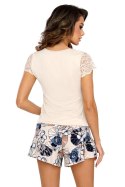 Piżama Damska Model Sofia 1/2 Light Beige - Donna Donna Piżama Damska Model Sofia 1/2 Light Beige - Donna Donna